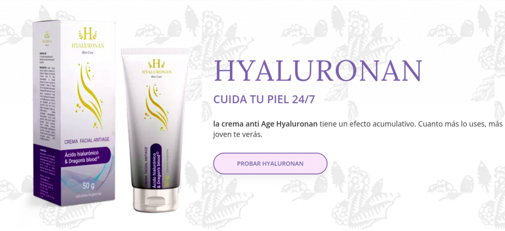 Hyaluronan crema
